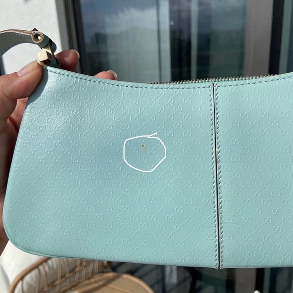 Blue Gucci Shoulder Bag Flawed* - Picture 8 of 15